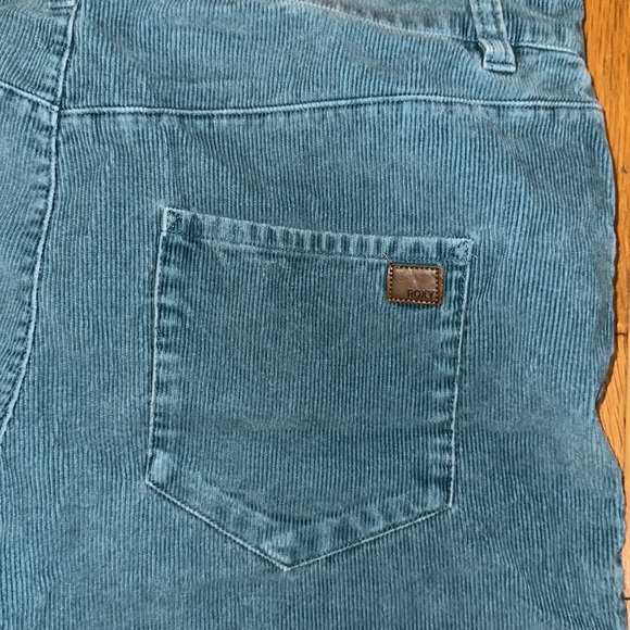 Roxy slightly flared light turquoise Corduroy pants - Picture 3 of 4